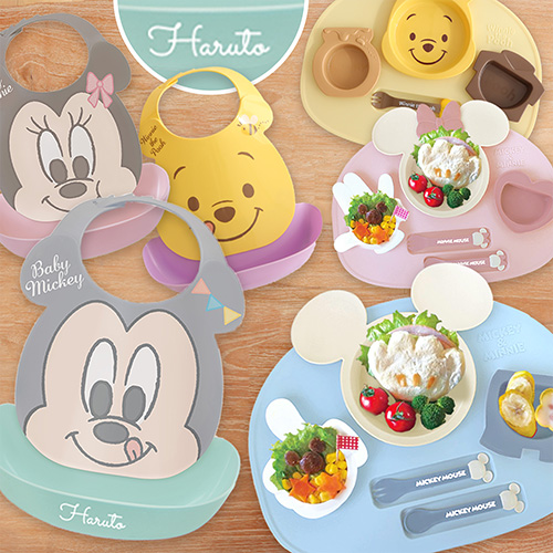 アイコンランチプレート+名前入りお食事スタイエプロンセット