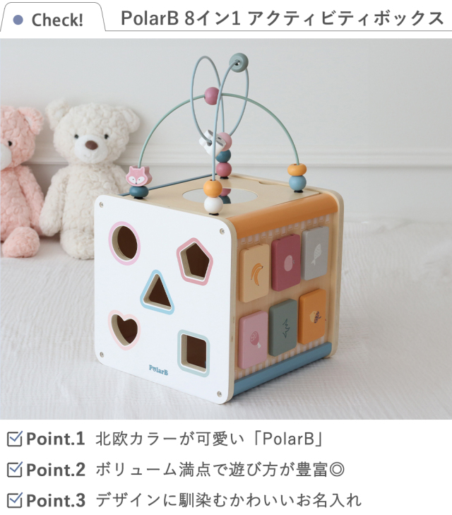 ポーラービー（PolarB）8イン16 アクティビティボックス名前入り