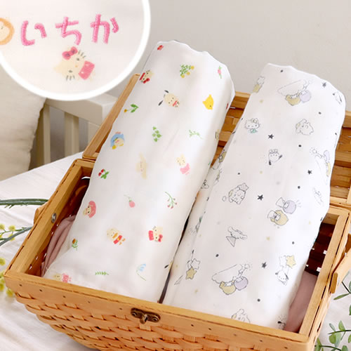 【出産祝い おくるみ】サンリオガーゼおくるみ