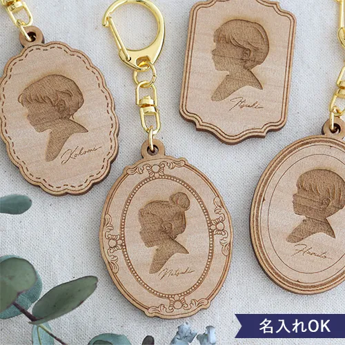 シルエットアートキーホルダー